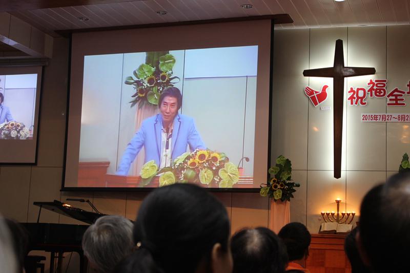 7月28日晚，香港前黑社会大佬洪汉义在澳门首次见证。（图：基督时报/施迦南）