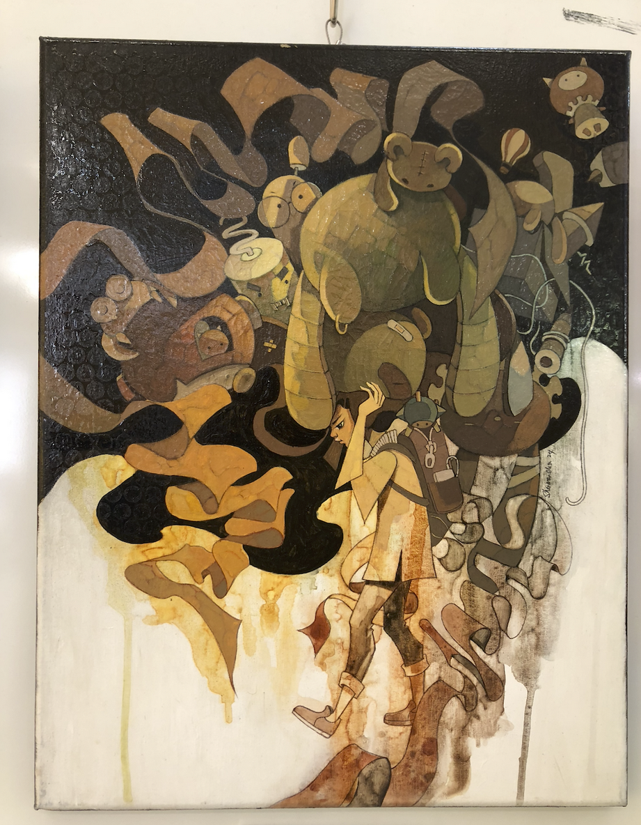 周淑雯画作，《不要为明天忧虑》。（图：基督时报/孙欣然）