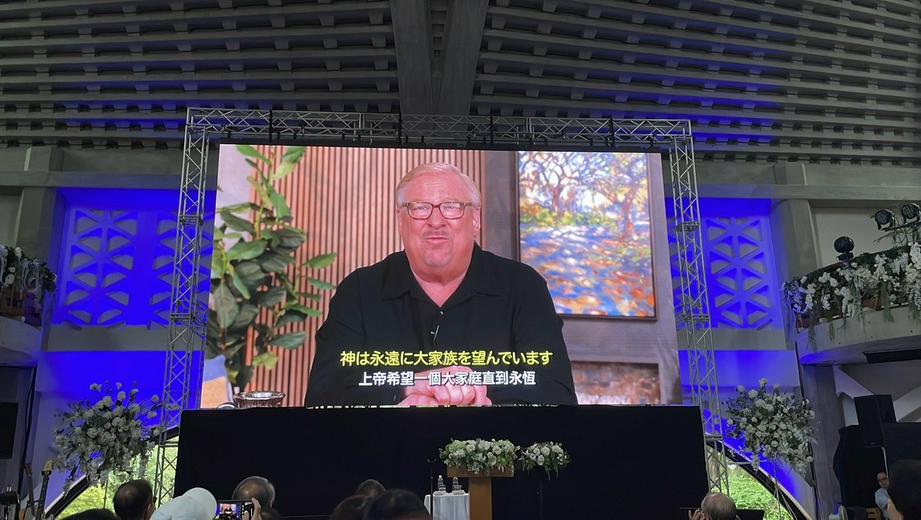 华理克牧师视频分享（图：基督时报/舒念）