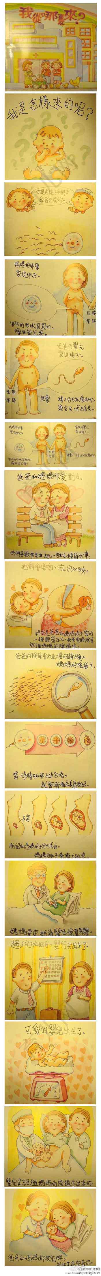 香港儿童性教育图片名为《我从哪里来》(图:微博)