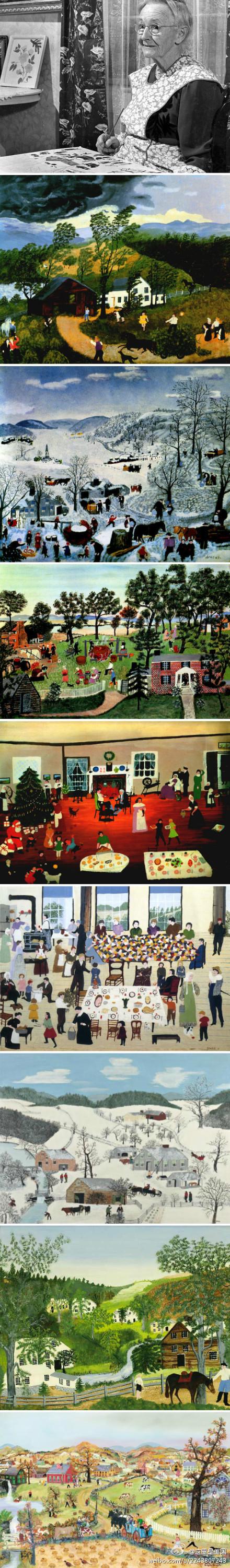 摩西奶奶与她的画（图：资料图片）