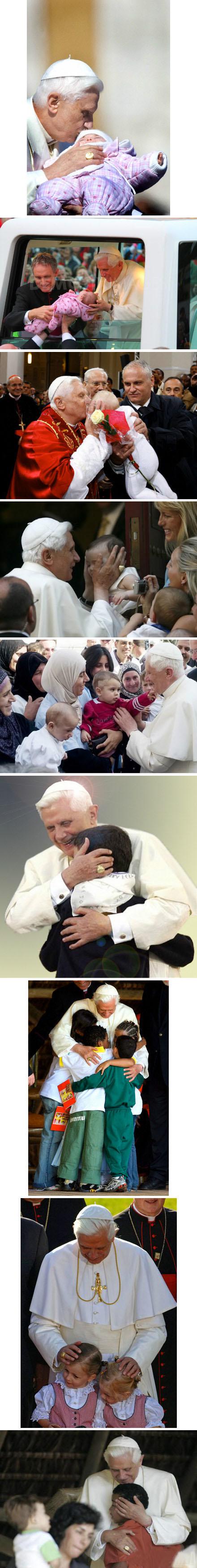 本笃十六世爱孩子(图:资料图片)