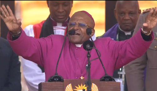 图图大主教。(图:现场视频截图)